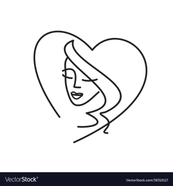 face girl logo on a white background