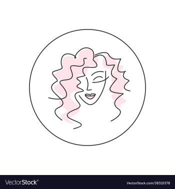 girl logo in circle logo