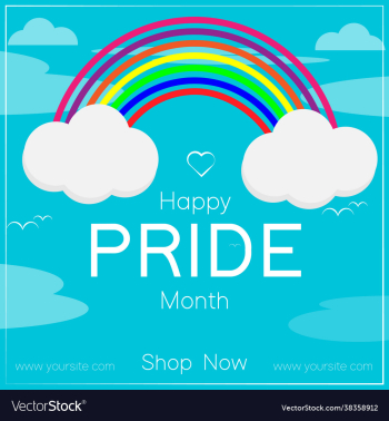 happy pride month banner for social media