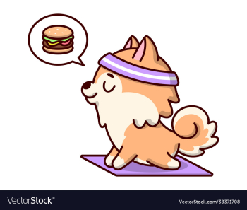cute brown puppy are thinking a burger while doing