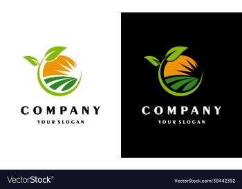 fram sun agriculture leave logo creative