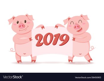 pigs holding banner