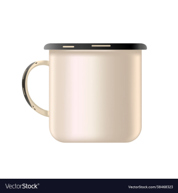 metal enamel mug mock up template blank