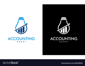 smart accounting and finance logo concept bulb