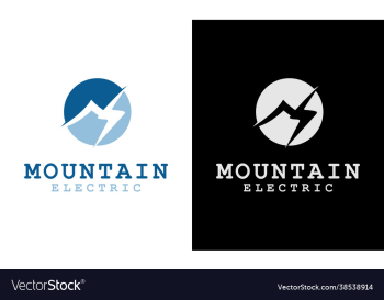 mountain concept electrical icon logo