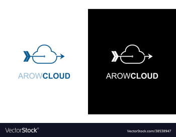 creative cloud icon logo and arrows innovation