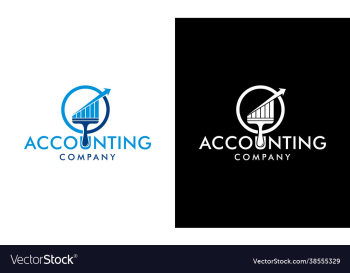 accounting and finance logo concept brush