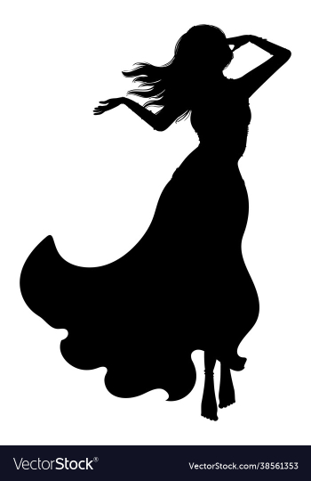belly dancer girl silhouette