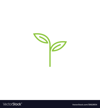 nature icon green leaf design logo
