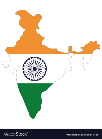 indian flag colour map india
