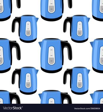 electric kettle seamless pattern for print