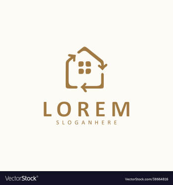 house home recycle logo icon design emblem