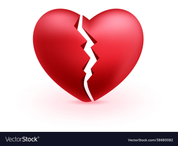 broken heart icon symbol design for love
