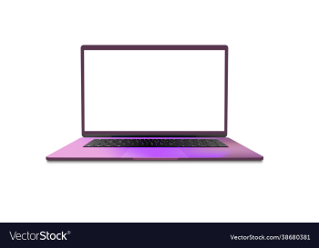 isolated laptop with empty space on white
