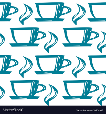 coffee cup seamless pattern drink tea