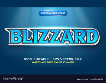 blizzard editable text effect template style