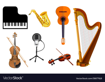 musical instruments on isolated background eps 10