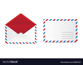 realistic blank white letter paper dl envelope