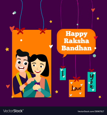 label design happy raksha bandhan