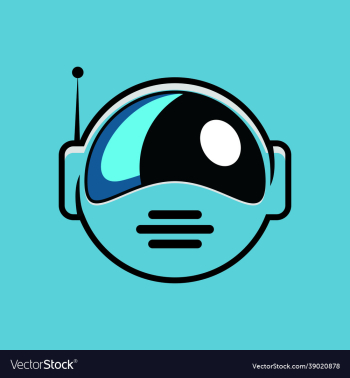 cute astronaut helmet logo design