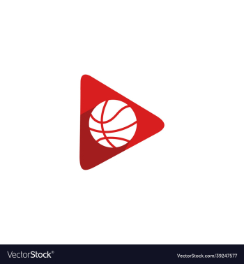 basketball play video logo symbol template