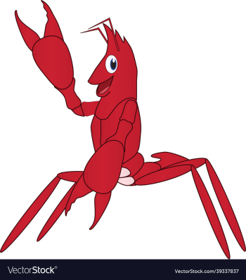 cartoon of a friendly lobster