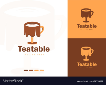 tea table logo design concept design