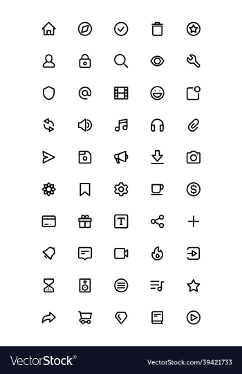 baseline icon set for web and mobile ui