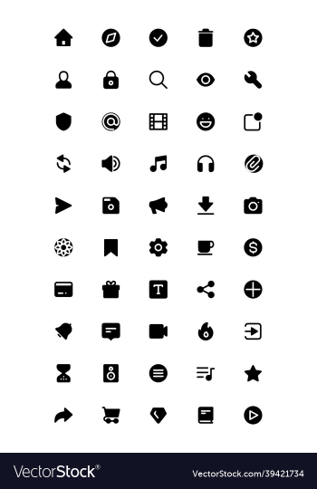 baseline icon set for web and mobile ui