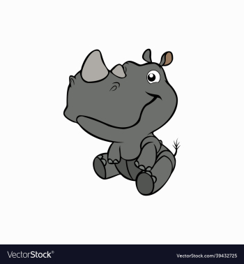 cute little rhino animal