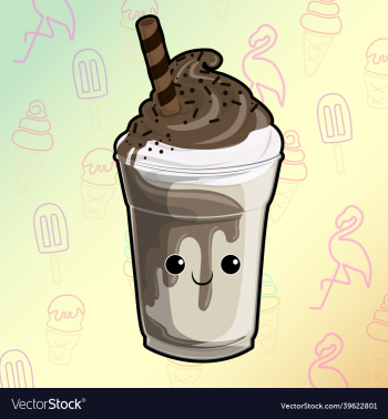 cute cartoon milkshake