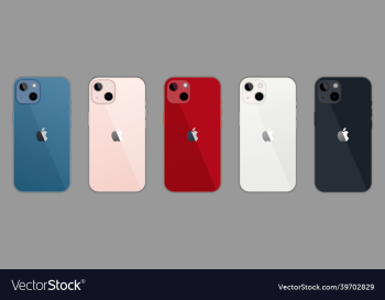 set of mockup iphone 13 mini all colors