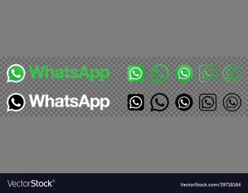 whatsapp logo set