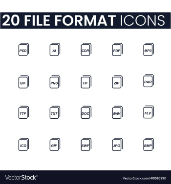 20 file format icons