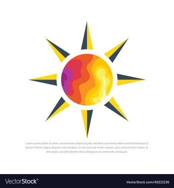 sun logo icon geometric abstract triangle graphic
