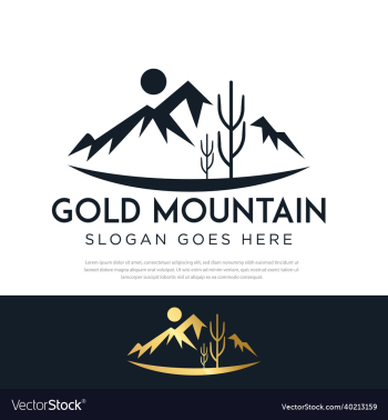 gold logo mountain flat image of mountainslogo