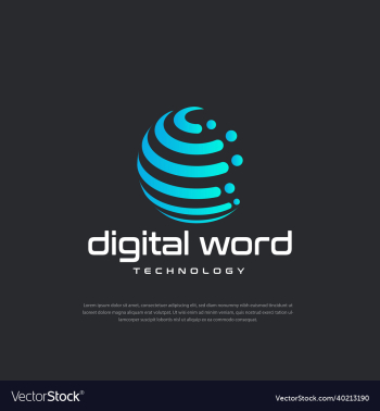 world tech logo design template icons