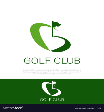 golf club logo icon abstract symbol shaped