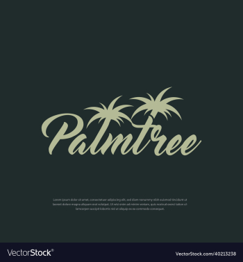 word mark logo two palm trees on letter l