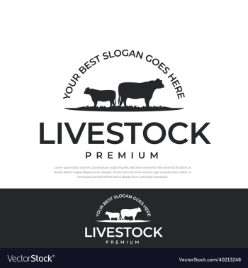 farm animal logo premium design village