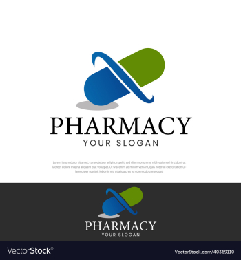 pharmacy capsule medicine logo logo of pill atom