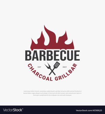 bbq logo vintage barbecue emblem restaurant