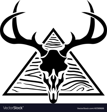 vintage logo deer hunt isolated