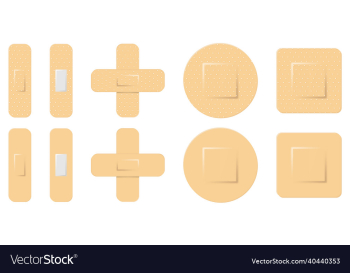 set of medical bandage in different shape