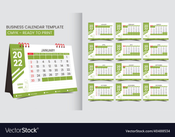 desk business calendar template design