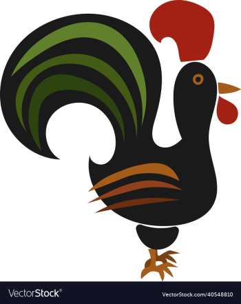 rooster icon farm life illust