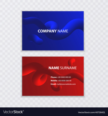 set of creative business cards format