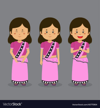 sri lanka character with various expression