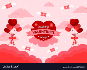 happy valentine day background with lovely objects
