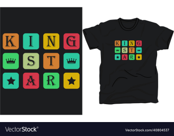 king star t-shirt template